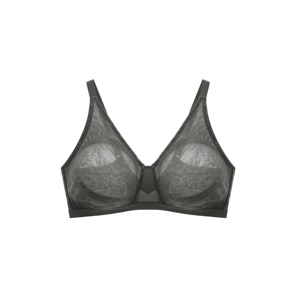 Understance Dandelion Smooth Lace Sheer Plunge Bralette Size 42 B/C